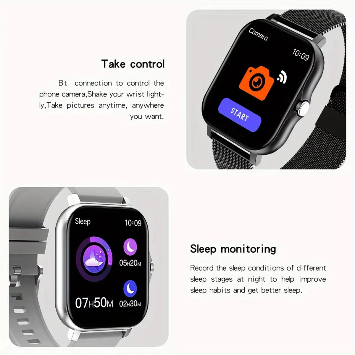LAXASFIT 2025 Smart Watch, Bluetooth Talk, Full Touch Screen, Heart Rate Monitor, Sports Fitness Tracker for Men & Women