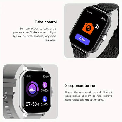 LAXASFIT 2025 Smart Watch, Bluetooth Talk, Full Touch Screen, Heart Rate Monitor, Sports Fitness Tracker for Men & Women