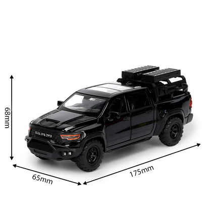 1/32 RAM 1000 TRX Mammoth Pickup Alloy Car Model with Sound and Light Pull Back Toy for Kids Collectibles Birthday Gift