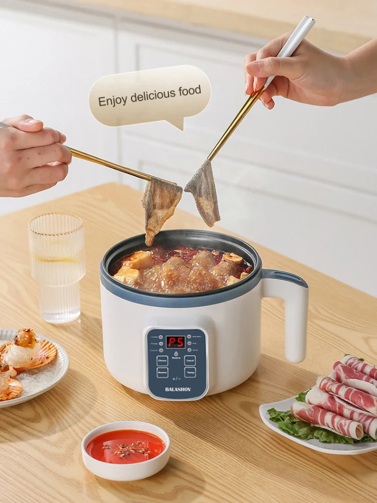 Mini Electric Rice Cooker & Multicooker for 1-2 People - Hotpot, Soup & More