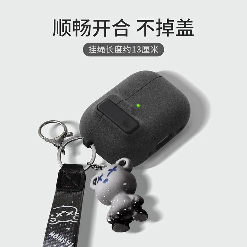 Protective Case for AirPods 4 - Luxury Shockproof Cover with Hook for AirPods Pro 2 & 3