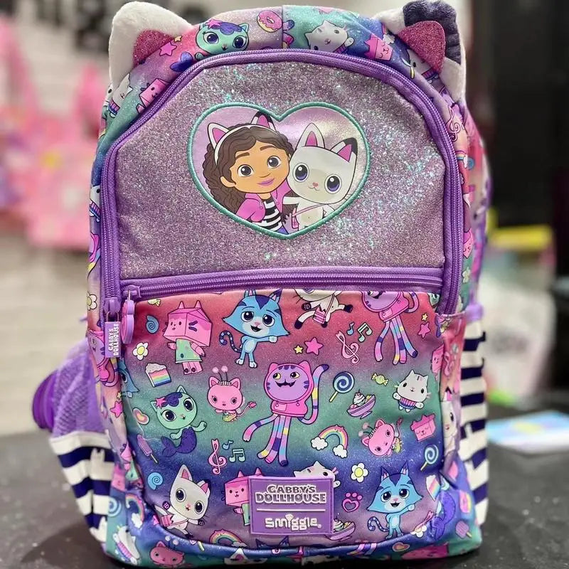 New Australia Genuine Smiggle School Bag Set for Girls with Pencil Box, Water Cup & Meal Bag
