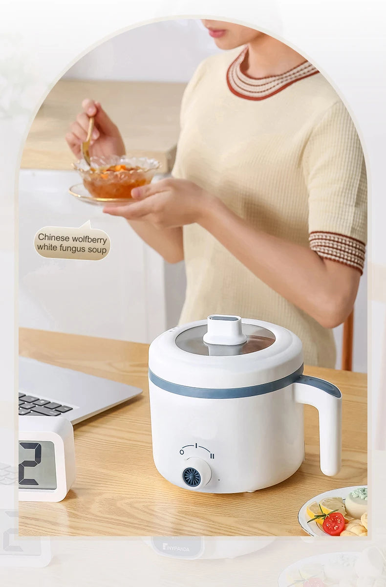 Mini Electric Rice Cooker & Multicooker for 1-2 People - Hotpot, Soup & More
