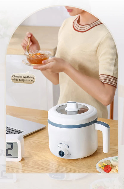 Mini Electric Rice Cooker & Multicooker for 1-2 People - Hotpot, Soup & More