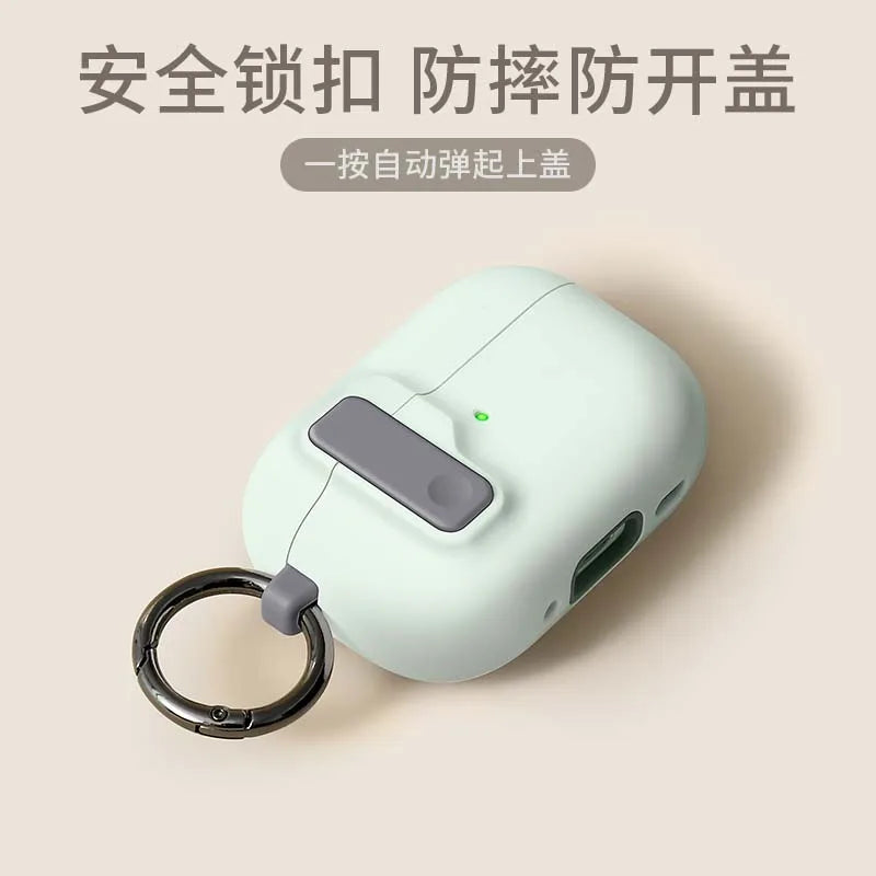 Protective Case for AirPods 4 - Luxury Shockproof Cover with Hook for AirPods Pro 2 & 3