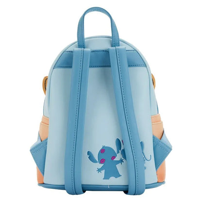 Disney Inside Out Sadness Cosplay Mini Backpack PU Leather, Cute Lotso & Stitch Cartoon Bag for Girls