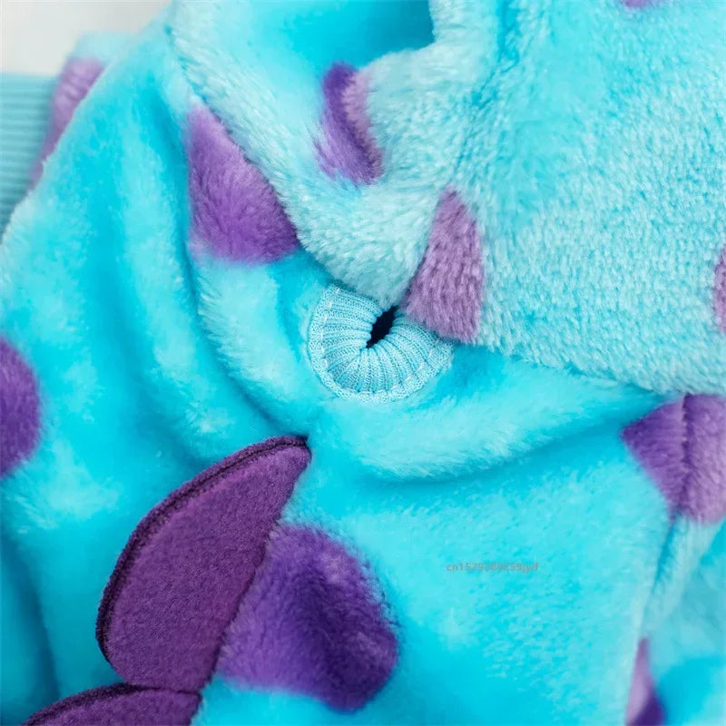 Pet Dinosaur Hooded Coat – Thickened Warm Clothing for Small & Medium Dogs in Autumn/Winter