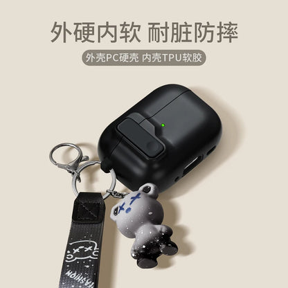 Protective Case for AirPods 4 - Luxury Shockproof Cover with Hook for AirPods Pro 2 & 3