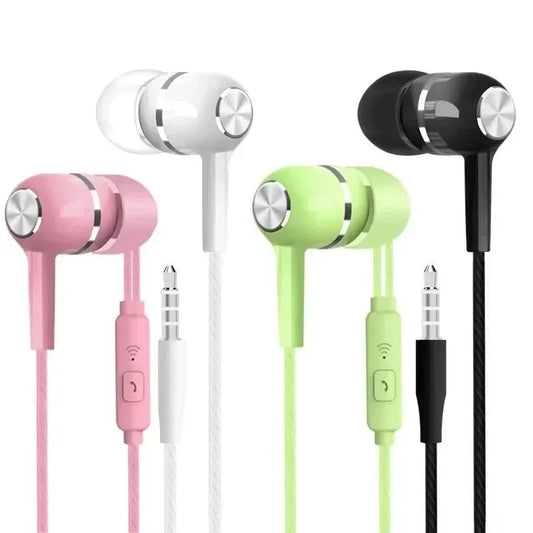 3.5mm Wired Earphones with Microphone - Bass HiFi Stereo In-Ear Headset for Phones