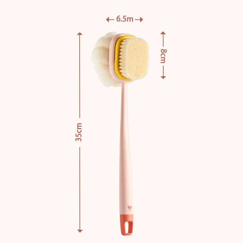Loofah Back Scrubber Long Handle Body Brush with Soft Mesh Sponge for Exfoliating Massage