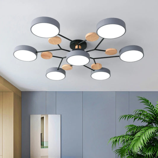 LED Chandelier with 3 Color Settings - Indoor Lighting for Living Room, Bedroom & Home Decoration