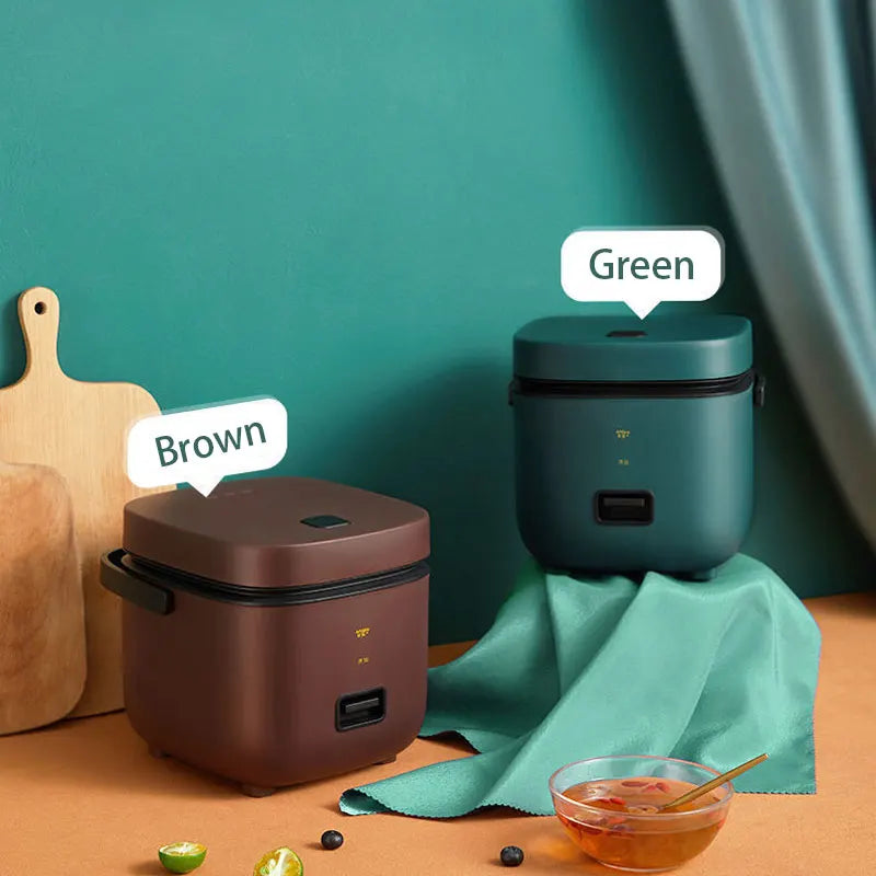 Mini Rice Cooker 1.2L Electric Cooking Machine for 1-2 People, Food Warmer & Steamer