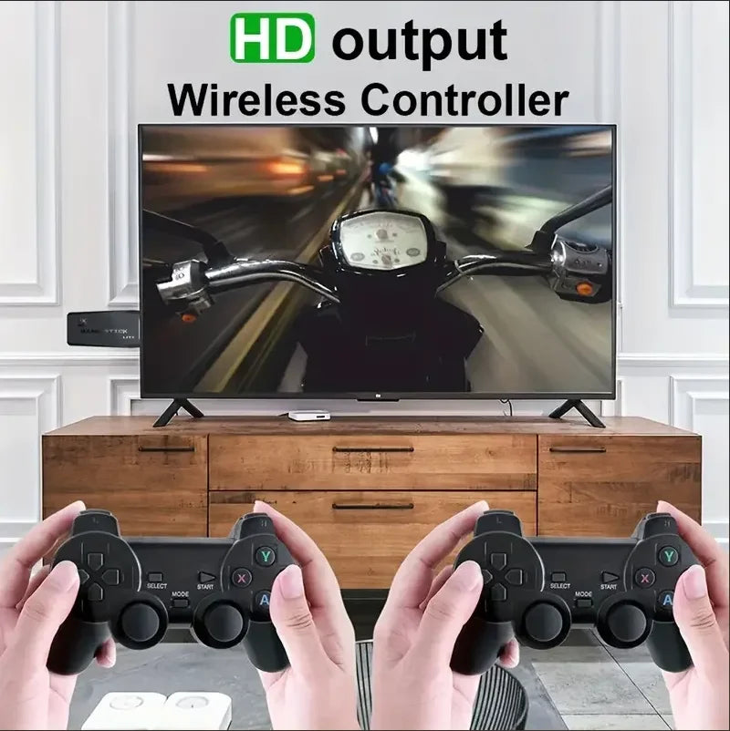 Retro Handheld Video Game Console - 64GB with 20,000 Built-in Games, Wireless Controller, Perfect for Kids' Christmas Gifts