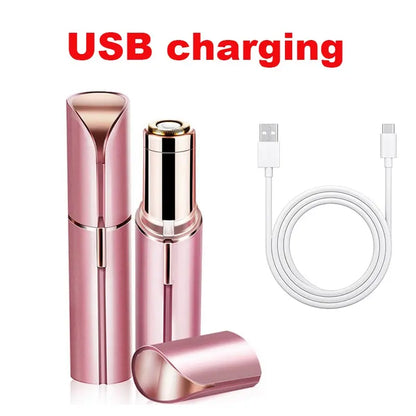 Portable Lipstick Electric Hair Remover for Women Painless Facial Shaver Tool