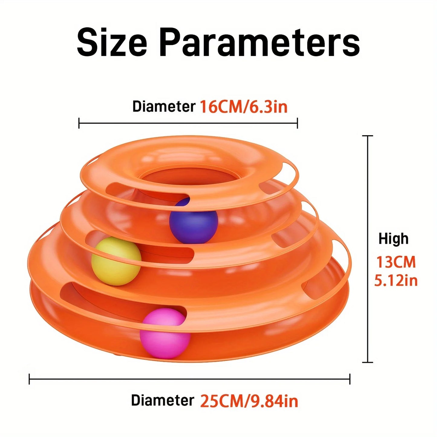 3-Layer Interactive Cat Toy Tower with Colorful Balls – Mental & Physical Exerciser for Cats
