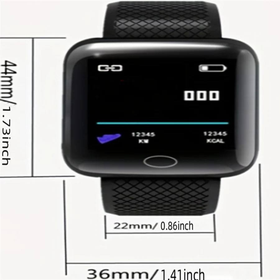 Smartwatch for Men & Women, Fitness Tracker, Message Notifications, Wristwatch with Heart Rate Monitor, Birthday Gift for Android/iOS