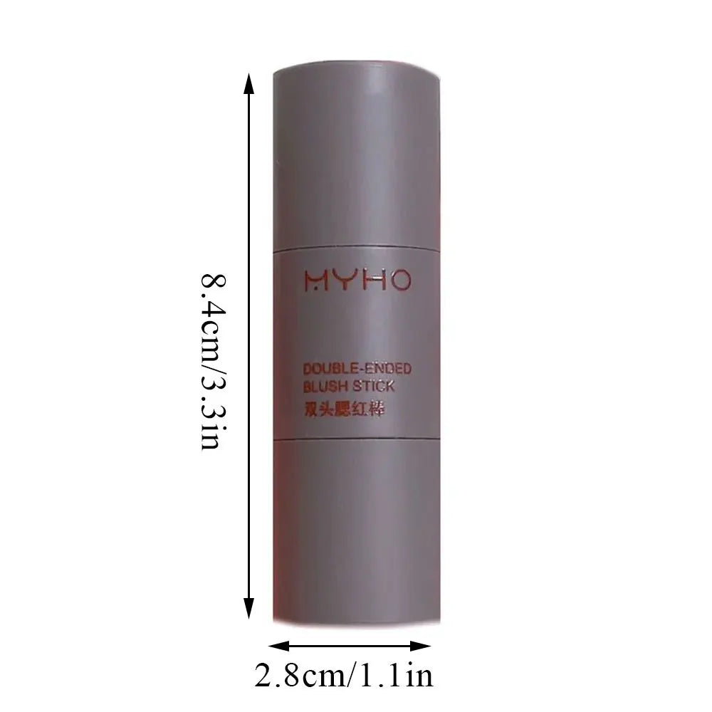 Double-Ended Blush Stick – Natural Long-Lasting Matte Creamy Rouge for Expansive Color