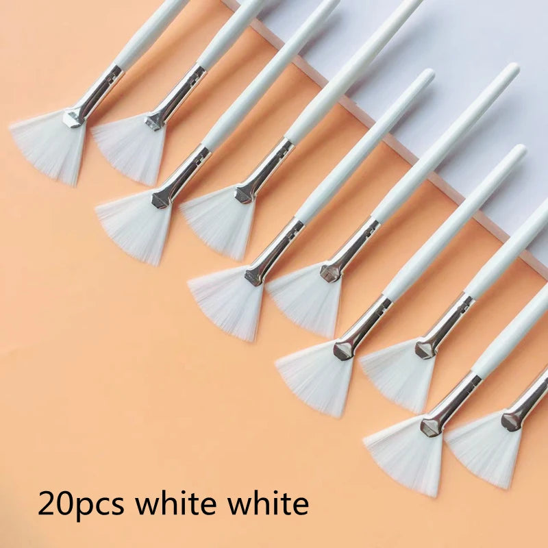 Fan Shape Foundation Makeup Brushes – 10/20/50pcs Multifunctional for Face Mask & Beauty Tools