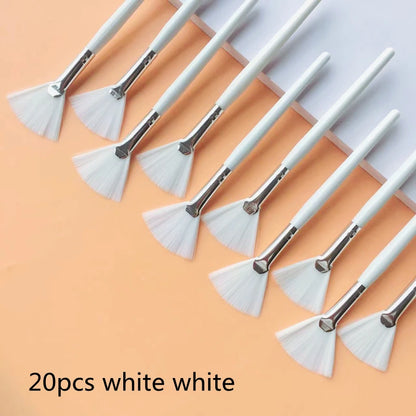 Fan Shape Foundation Makeup Brushes – 10/20/50pcs Multifunctional for Face Mask & Beauty Tools