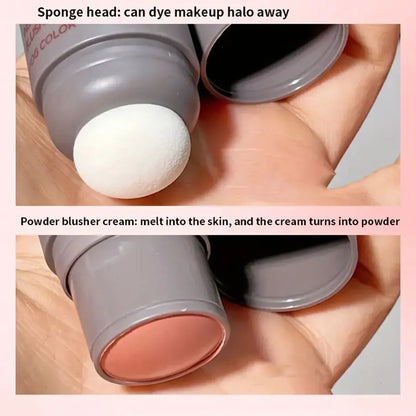 Double-Ended Blush Stick – Natural Long-Lasting Matte Creamy Rouge for Expansive Color