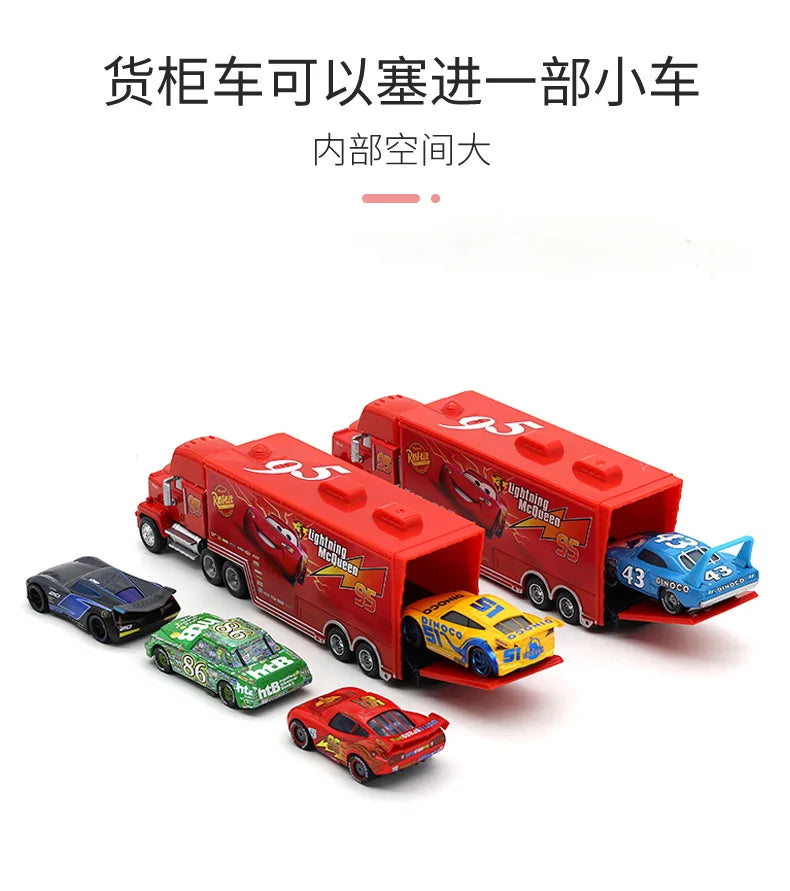 Disney Pixar Cars 3 Metal Diecast Lightning McQueen Mater Champion Car Model Toy Gift Set Jackson Uncle Truck Boy Birthday