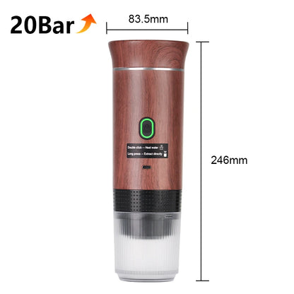 Wireless Portable Espresso Coffee Machine - 3-in-1 Travel Maker for Car, Home & Camping