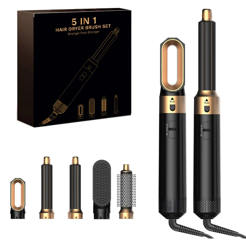 5-in-1 Hair Dryer Hot Comb Set Professional Curling Iron & Straightener Styling Tool for Dyson Airwrap