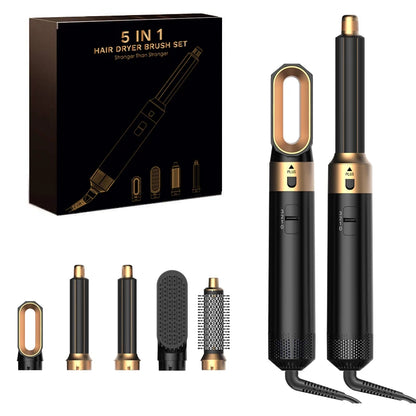 5-in-1 Hair Dryer Hot Comb Set Professional Curling Iron & Straightener Styling Tool for Dyson Airwrap