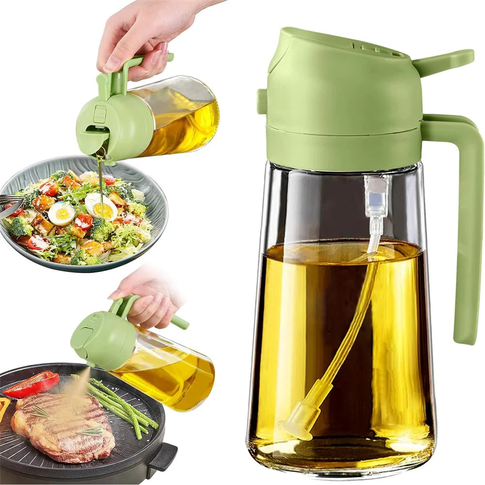 16oz/470ML Glass Oil Dispenser with Automatic Flip Lid