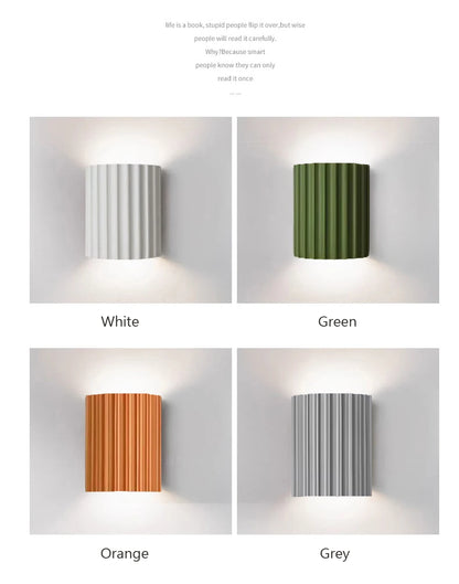 Macaron LED Wall Lamp - Resin Luxury Sconce for Living Room, Bedside & Hallway Decor