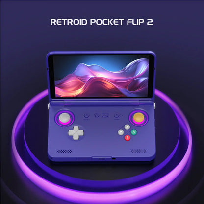Retroid Pocket Flip 2 Retro Handheld Game Console - SD865/D1100, 5.5" 1080p Foldable Screen, 5000mAh Battery