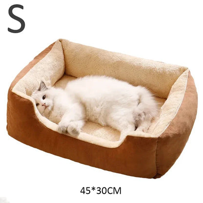 Cat Bed Cushion for Pets Kitten & Dog House Supplies Basket Habitat Accessories