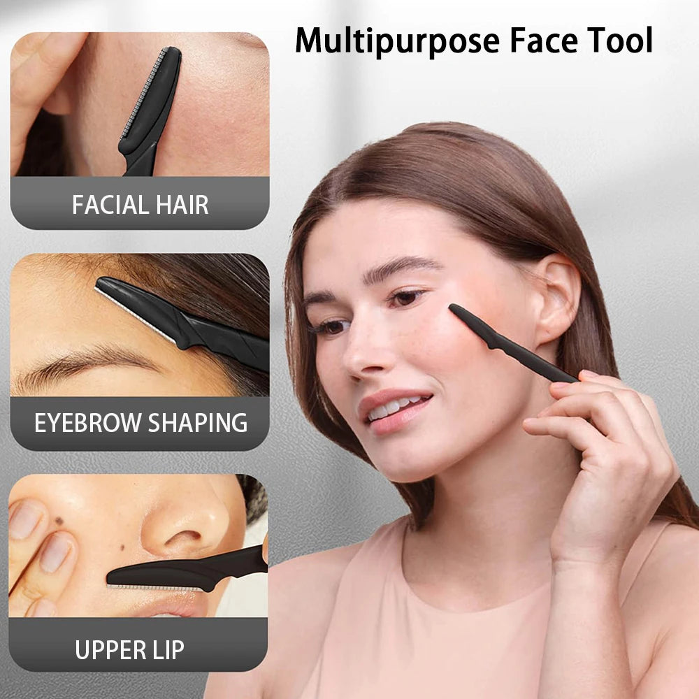 Eyebrow Razor Set – Multipurpose Face Razors for Women & Men, Dermaplaning Shaver Tool