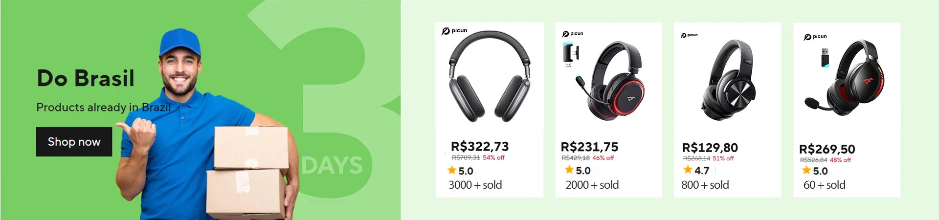 Picun B8 Bluetooth Headphones