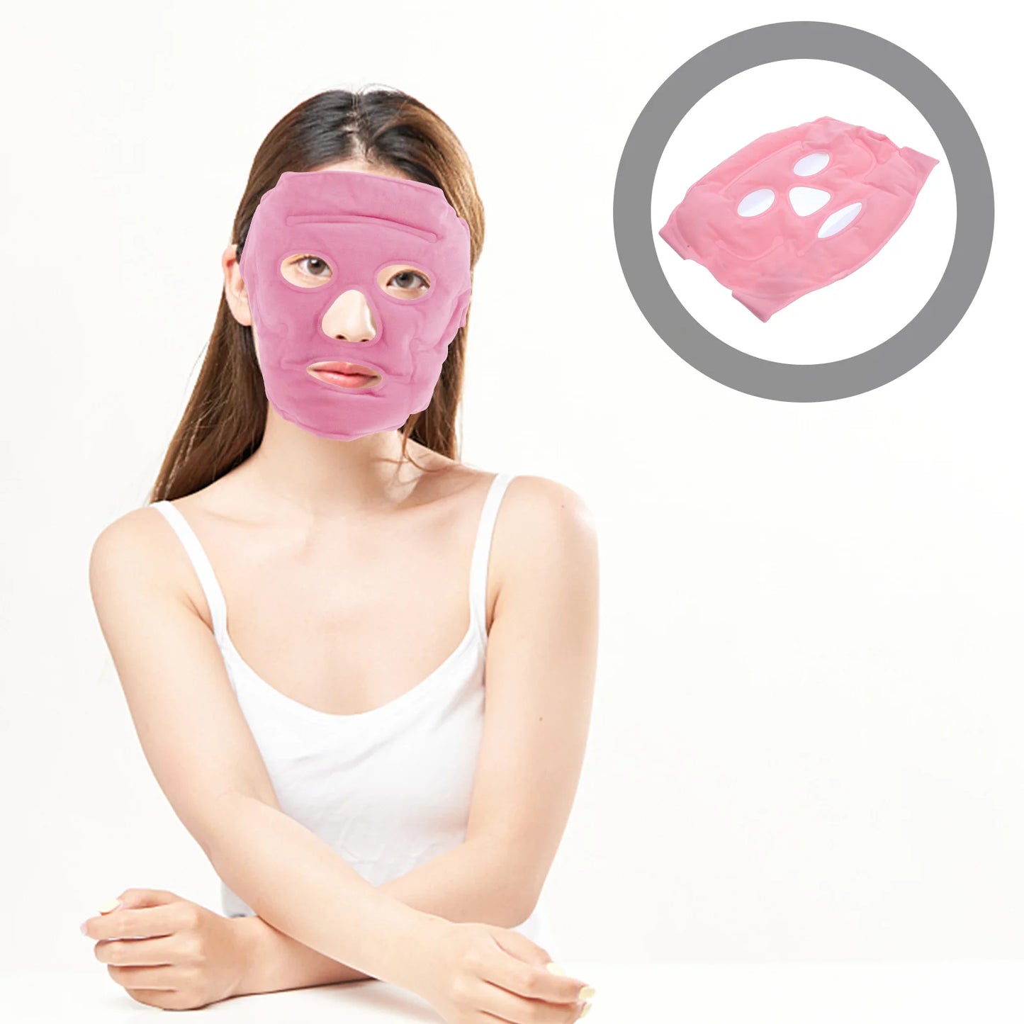 Slimming Tourmaline Cold Face Mask & Gel Eye Patch for Facial Beauty