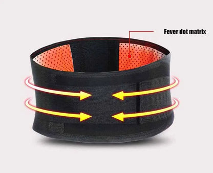 Self-Heating Lower Back Support Belt - Magnetic Therapy Lumbar Waist Brace for Pain Relief