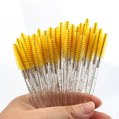 CNK Disposable Eyelash Brushes – 5/50 Pcs Mascara Wands Applicator Spoolers for Makeup