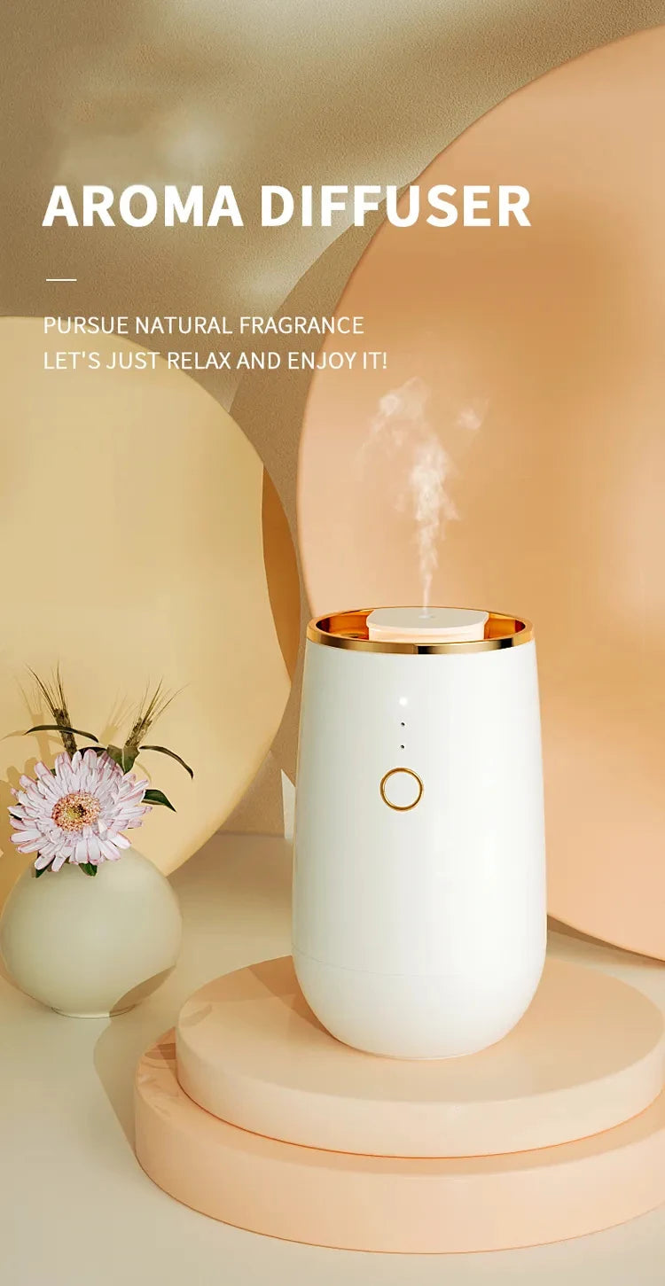 Mini Car Waterless Essential Oils Diffuser, Aromatherapy & Air Freshener