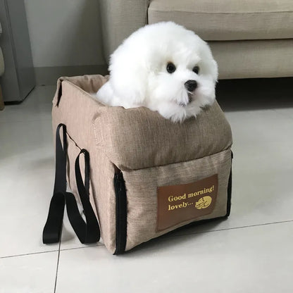 Portable Dog Car Seat Bed – Safety Travel Carrier for Small Dogs & Cats