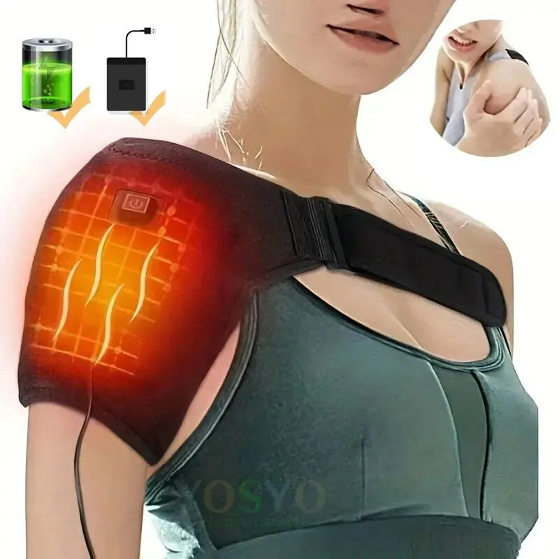 Heating Shoulder Support Belt - 3-Level Temperature Adjustment for Cold & Warm Relaxation, Dual-Sided Use