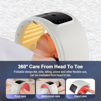 foreverlily LED Face Mask PDT Machine - 7-Color Photon Skin Rejuvenation & Nano Spray for Face & Body