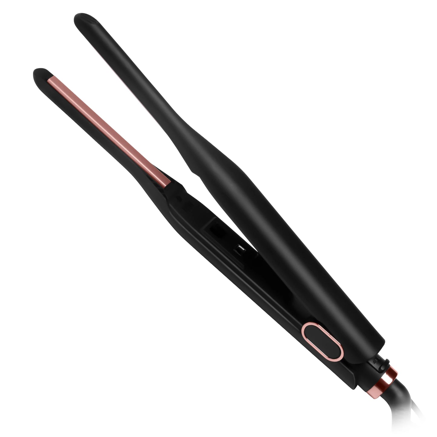 Small Flat Iron for Short Hair & Beard Temperature Adjustable Pencil Straightener 3/10 Inch Fast Heat Up