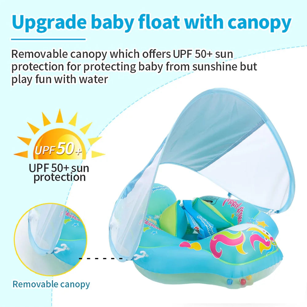 Baby Inflatable Swimming Float, Infant Swim Ring for Toddlers and Kids
