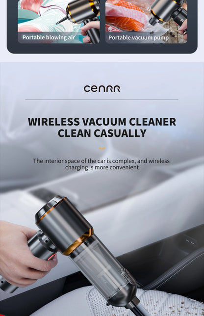 CENRR 998000PA Mini Cordless Car Vacuum Cleaner, Powerful Handheld Blower for Home & Car