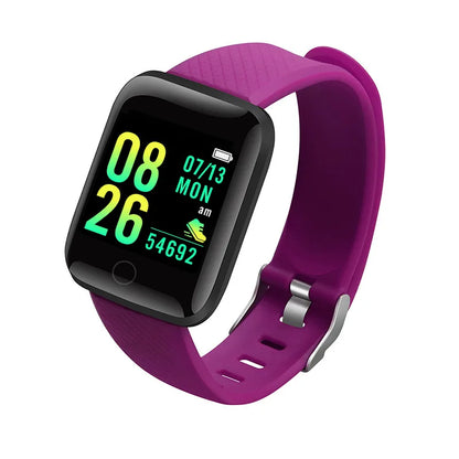 Smartwatch for Men & Women, Fitness Tracker, Message Notifications, Wristwatch with Heart Rate Monitor, Birthday Gift for Android/iOS