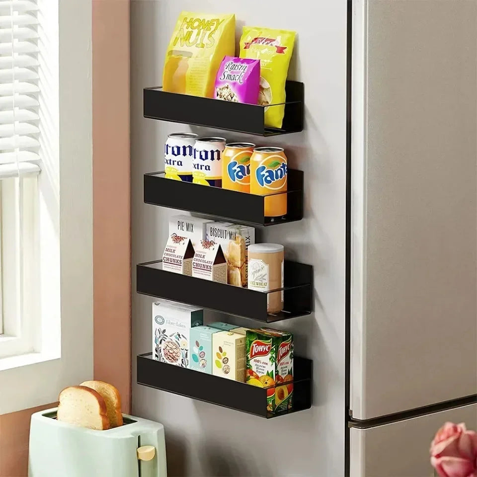 Magnetic Refrigerator Side Shelf Household Seasoning Storage Rack