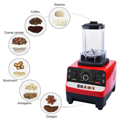 2000W Commercial Blender Food Processor for Smoothies, Ice, and Juicing, BPA Free