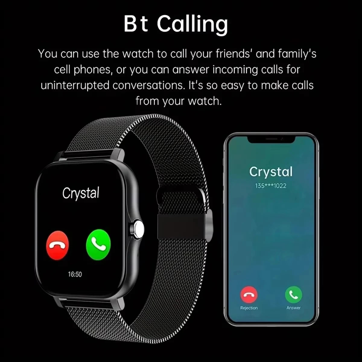 LAXASFIT 2025 Smart Watch, Bluetooth Talk, Full Touch Screen, Heart Rate Monitor, Sports Fitness Tracker for Men & Women