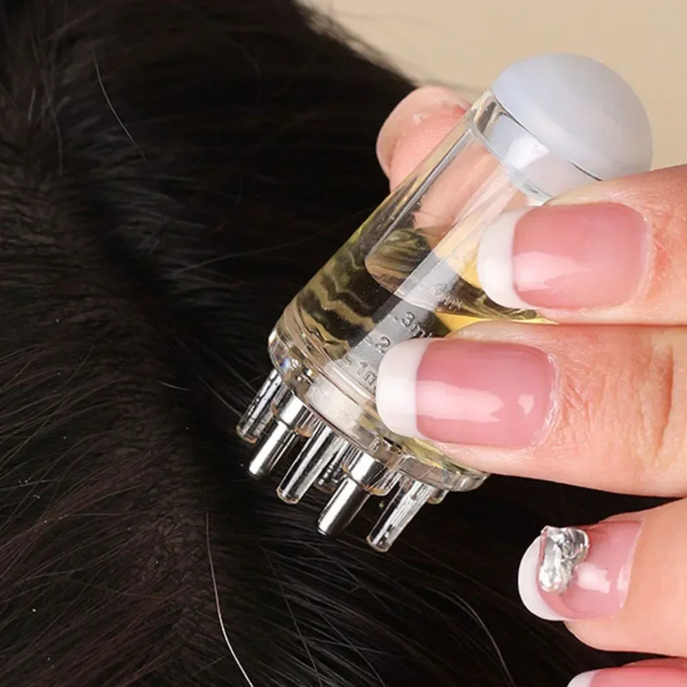 Scalp Applicator Liquid Comb Portable Mini Massage Comb for Essential Oil & Hair Loss Prevention Head Care Tool