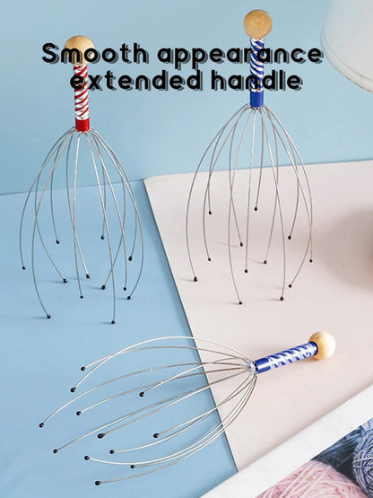 1PC Head Massager Octopus Scalp Tool - Health & Wellness Therapy for Relaxation and Relief